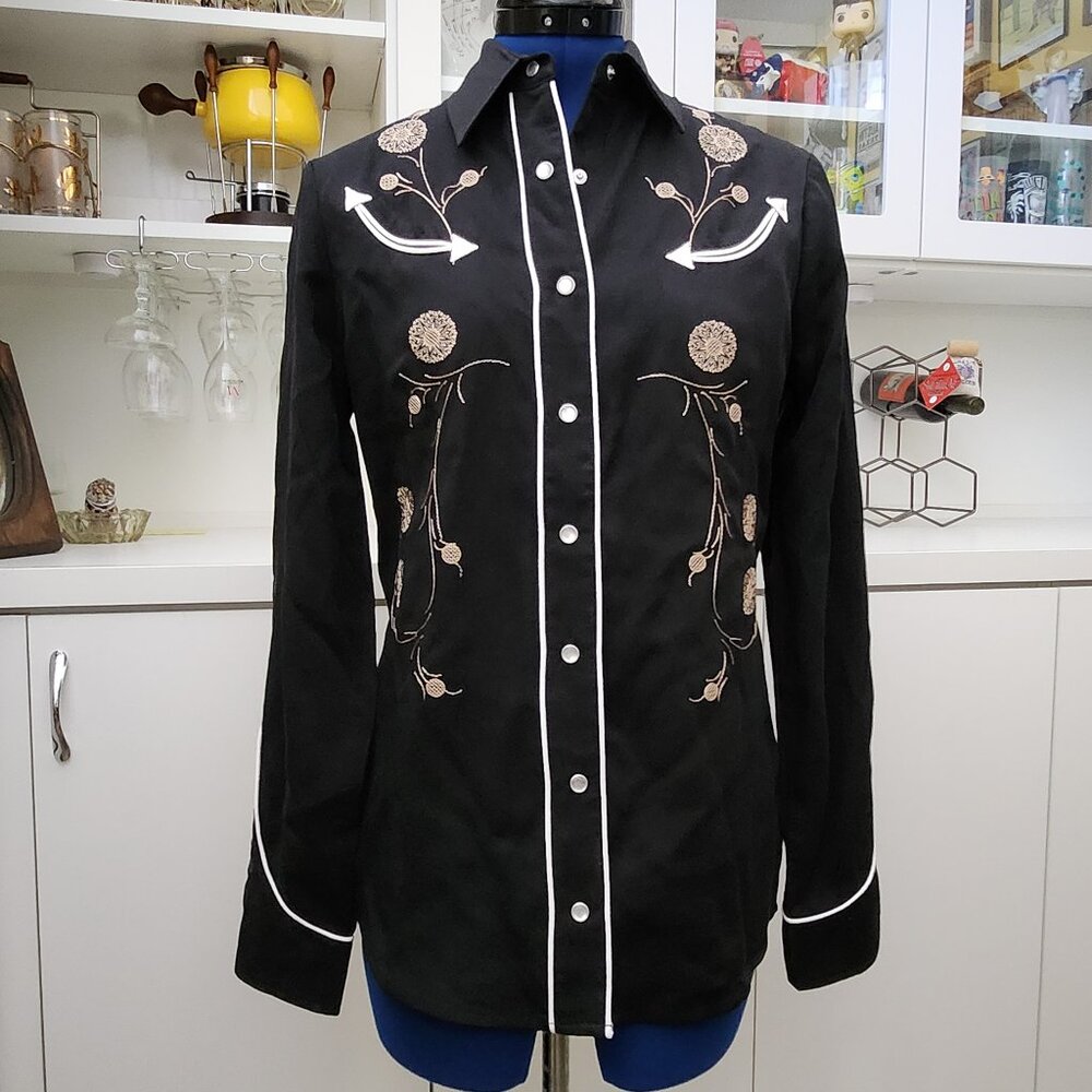 HBarC x Gibson J-200 Tencel Ladies Western Shirt Small NWT